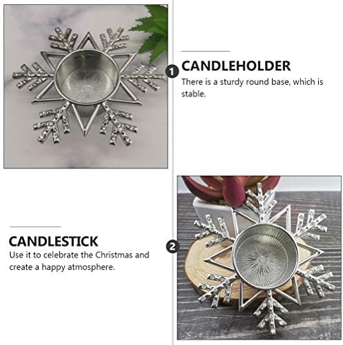 Galpada Christmas Decoration 1PC Christmas Snowflake Shape Candlestick Aroma Candle Cup Casthol