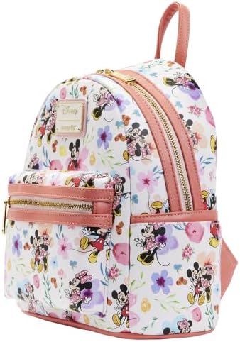 Loungefly Disney Mickey Minnie Mouse Mini Bolsa de mochila AOP Floral