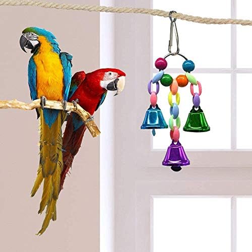 GXKLMG Bird pendurando brinquedos de mascar brinquedos coloridos brinquedos de pássaros papagaio gaiola de brinquedo pendurada