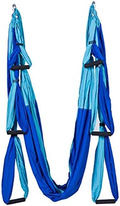 Mifxin Aerial Yoga Hammock, forte e durável ioga voadora Swing Silks Aerial com alça de espuma de 6 para esportes internos, 98,42 x 59.06in Yoga Hammock com presente de meias ou faixas elásticas