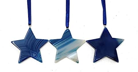 Agate Star Crystal Christmas Ornamentos | Ornamentos personalizados | Ornamentos de cristal personalizados