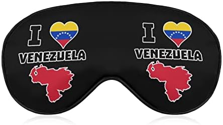 Eu amo a venezuela máscara de sono macia máscara ocular portátil com cinta ajustável para homens mulheres