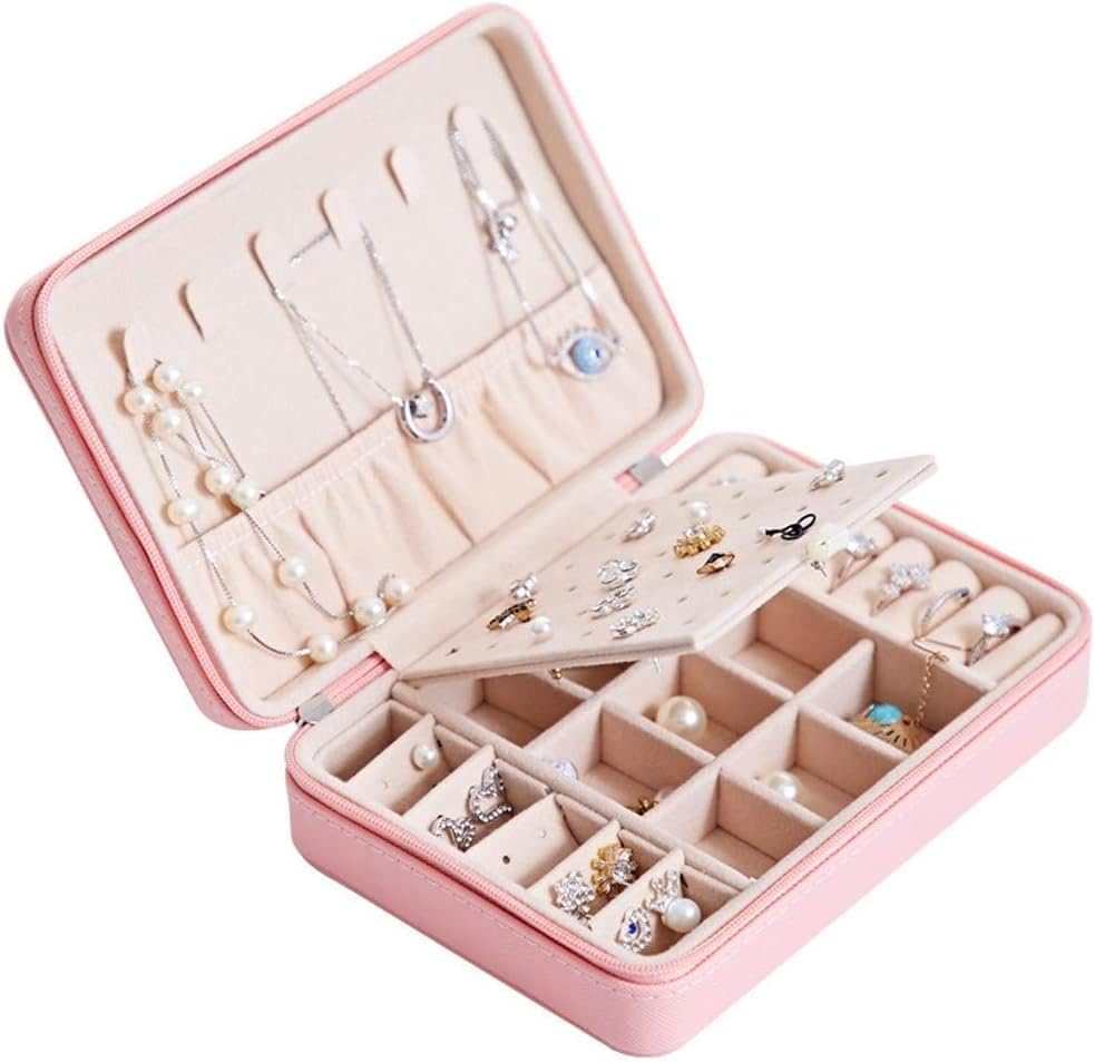 Caixa de jóias, caixa de joias portátil Pu
