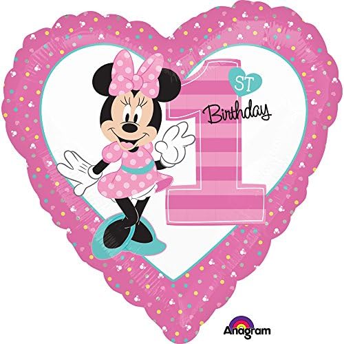 Anagrama de 18 1º aniversário Minnie Mouse, multicolor