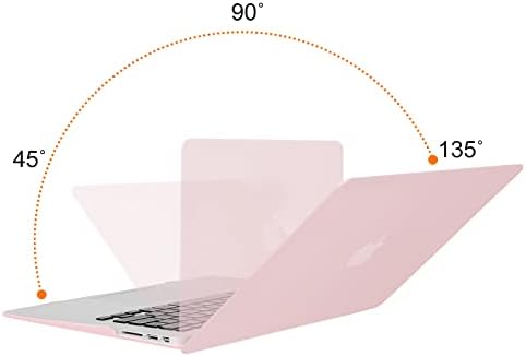 Mosis compatível com caixa de 13 polegadas MacBook Air 13 polegadas, capa de casca dura de plástico protetor e capa do teclado e protetor de tela, rosa quartzo