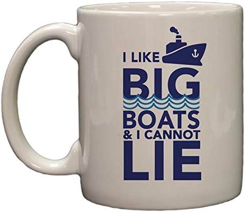 Eu gosto de grandes barcos, brincadeiras engraçadas nas palavras 11oz de caneca de café
