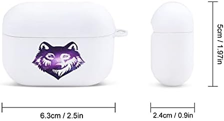 Galaxy Wolf Silicone Protective Chofsop Cappes Compatível com Apple AirPods Pro Wireless Charging Case