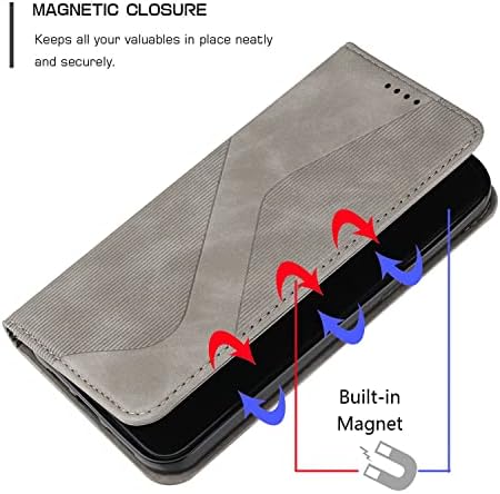 Caixa de carteira de proteção compatível com o Google Pixel 7A, compatível com o caso do Google Pixel 7A [estojo interior à prova de choque TPU] Caso de couro PU com clipe de cinto de capa magnético