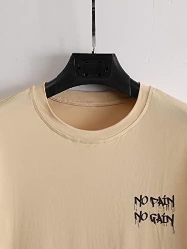 Gorglitter Men's Graphic Print Short Sleeve Camiseta redonda pescoço casual camiseta