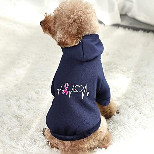Cancer de mama Papole de animais de estimação com suéter macio de cachorro de cachorro Padrão de estimação de animais