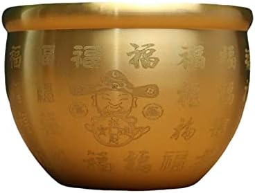 Gralara Small Brass Feng Shui Bowl, Piggy Bank, Escultura de IVA de Arroz, Bigida de Fu de Cornucopia em Estilo Chinês, Bowl