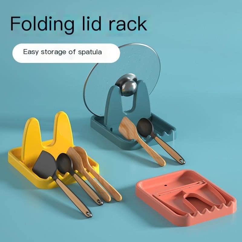 Tableware de armazenamento de armazenamento rack de tampa dobrável rack de plástico suporte de rack de cozinha garçonete colher rack
