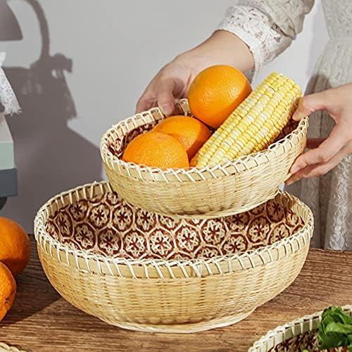 Lezhitao cestas de pão de 3 peças para servir-alimentos e vegeta