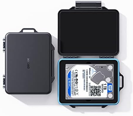 Caixa de disco rígido portátil IDSONIX para HDD/SSD de 2,5 polegadas, disco rígido transportando caixa de armazenamento protetora,