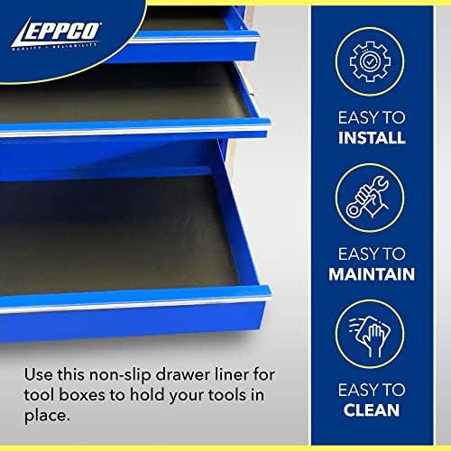 EPPCO Enterprises Tool Box Drawer Liner de 24 polegadas de largura x 72 ”de longa ferramentas que não deslizam tape