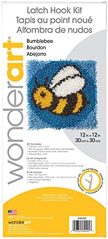 Spinrite Caron WonderArt Latch Hook Kit 12 x12, Bumblebee