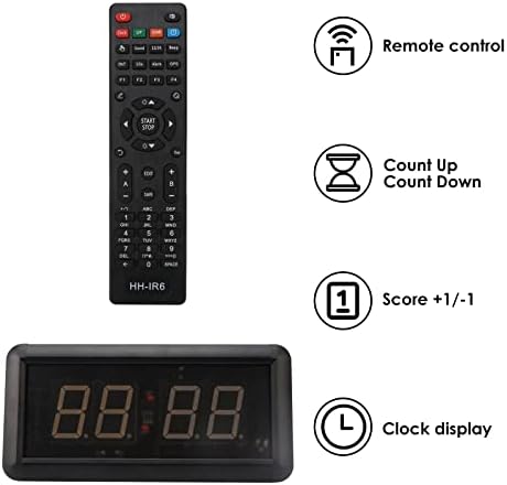 Derclive Digital Score Keeper 1. 5 polegadas 4 dígitos Esportes esportivos eletrônicos com controle remoto para jogos esportivos badminton ping- pong