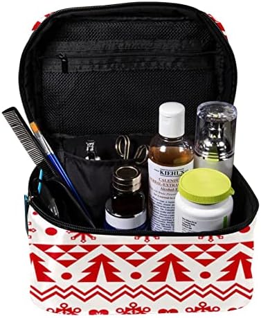 HarmFM Christmas Pattern Padrive Soliving Cosmetic Bag Makeup Case para mulheres viagens