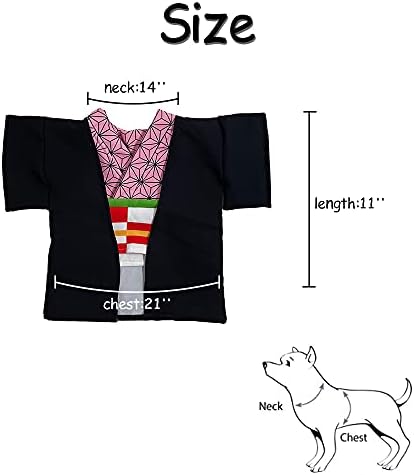 Fantasia de gato anime roupas gatos roupas de shalloween traje nezuko cosplay para cães pequenos gatos roupas