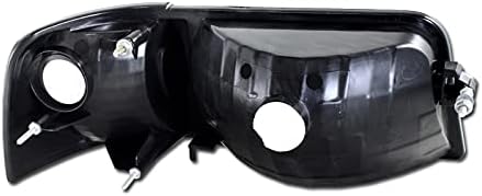 Driftx Performance Smoke Lens 2-in-1 Design Luzes de cabeça+lâmpadas de refletor Amber Fit para compatível com 1993