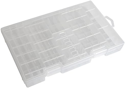Home-X-Caspa de armazenamento de bateria limpa, armazena e organiza baterias em uma caixa dura e transparente para facilitar