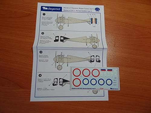 1/72 Morane Saulnier tipo n Rússia no decalque da Primeira Guerra Mundial