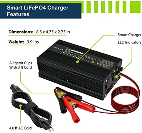 ExpertPower 24V 20A carregador inteligente para lítio LIFEPO4 Baterias recarregáveis ​​de ciclo profundo