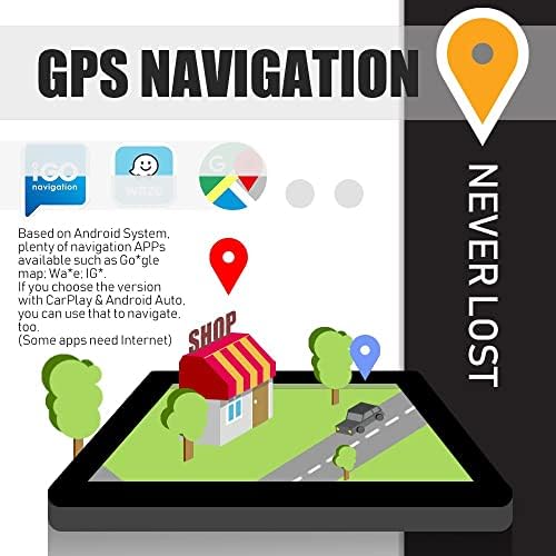 Kunfine Android Radio CarPlay e Android AutoRadio Navigação de carro Multimedia Player GPS tela sensível ao toque