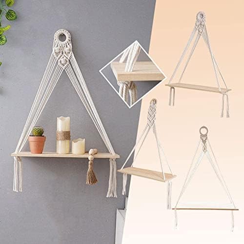 Yiexson Bohemian Wall Hanging Shelf Tapestry Storage Living Cotton Cotton Tarde-Tared Ornament Accessories Decoration Room Tapeest x1w3