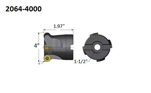 Hhip 6034-2204 Inserção de substituição, 0,472 ic, 3/16 de espessura, 0,157 orifício