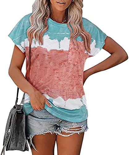 Blusa adolescente meninas de verão Summer outono de manga curta 2023 Fashion Crew pescoço algodão gráfico de camisetas casuais