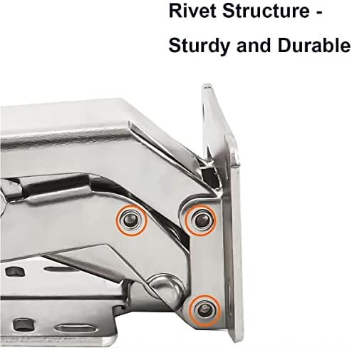 Qrity 2x pacote de grande porta de cozinha dobradiças da porta de armário de 170 graus de 170 graus + 16 parafusos de fixação - dobradiças de porta de ângulo grande - sem necessidade de slot - fácil de instalar