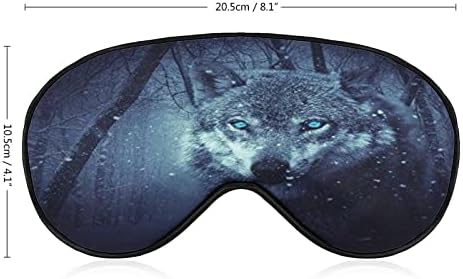 Lobo da neve do Ártico Sleeping Blacefold Mask, capa noturna engraçada com cinta ajustável para homens homens