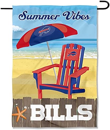 Buffalo Bills Summer Decorativo Bandeira do jardim sazonal Banner de dupla face