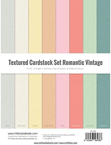 Craftelier - Conjunto de cartões | Pacote de 24 cartolina para scrapbooking e outros projetos de artesanato | Textura