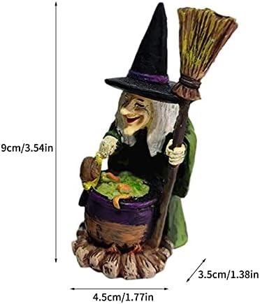 Estatueta de decoração de Halloween de Kumprohu | Resina Halloween Wizard Wizard Ornament | Ornamentos de mesa de areia psicológica