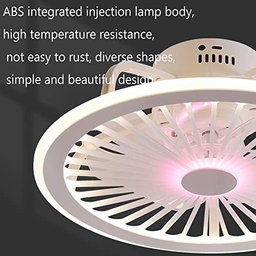 Ventilador de teto LED SDFDSSR com luzes, 60W Modern Dimmable Teto Fan Light com controle remoto, lâminas invisíveis Montagem de arremesso