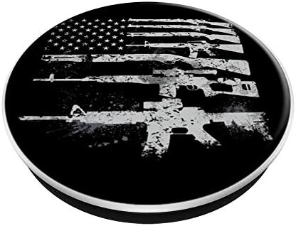 Ano da bandeira dos EUA 2A Rifles de armas da Segunda Emenda PopgGrip: Swappable Grip para telefones e tablets