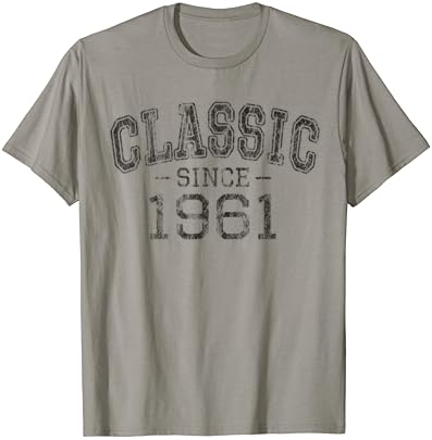 Classic desde 1961 estilo vintage nascido em 1961 T-shirt de presente de aniversário