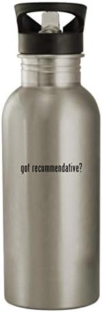 Presentes Knick Knack Get Recomendative? - 20 onças de aço inoxidável garrafa de água, prata