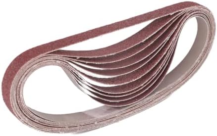 Cinturões de lixamento de 1 x 42 polegadas, 3 cada um de 40/80/150/240 Grits variados 12 PCs Correia de lixar de óxido de