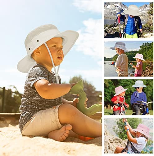 Capéu de sol do sol para meninos de meninos upf 50+ Proteção solar Criança Capacete de caçamba larga larga chapéu de bebê