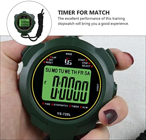 Nolitoy Digital Stopwatch Timer, Timer luminoso de grande exibição com função de tempo e alarme, parada de várias funções para treinadores de fitness e árbitros esportivos