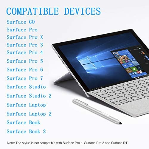 Pen do NSIucion Surface Stylus 2019 para o Microsoft Surface Go, Surface Pro 3/4/5/6, laptop de superfície 1/2, livro de