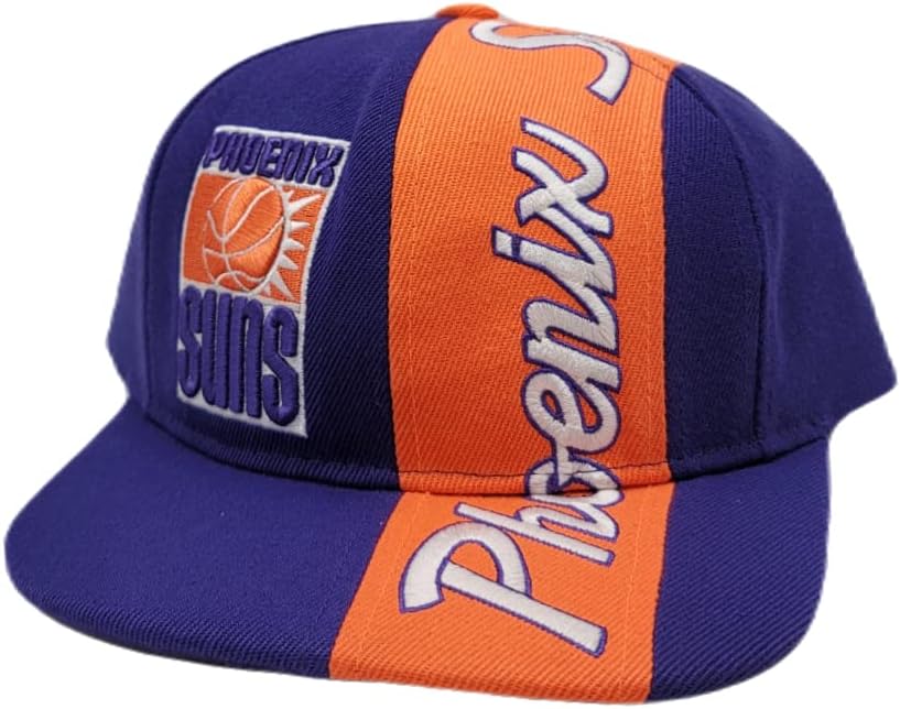 Mitchell e Ness Phoenix Suns New Deadstock Fit Over the Top Purple Orange Era Snapback Capacho