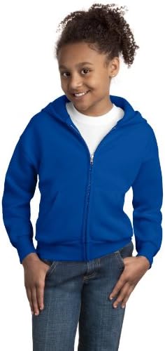 Hanes Girls ComfortBlend EcoSmart Full-Zip Hooded Sweatshirt
