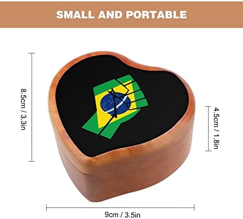 Bandeira brasileira resistência de madeira caixa de música coragem de coragem de música