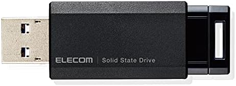 エレコム Elecom ESD-EPK0500GBK SSD externo, 500 GB, USB 3.2, PS5/PS4, tipo retrátil, preto