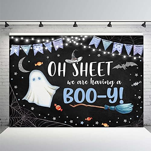 Mehofond Halloween Boy Baby Shower Party Beddrop Estamos tendo um truque assustador de boo-y fofo ou tratamento fotográfico