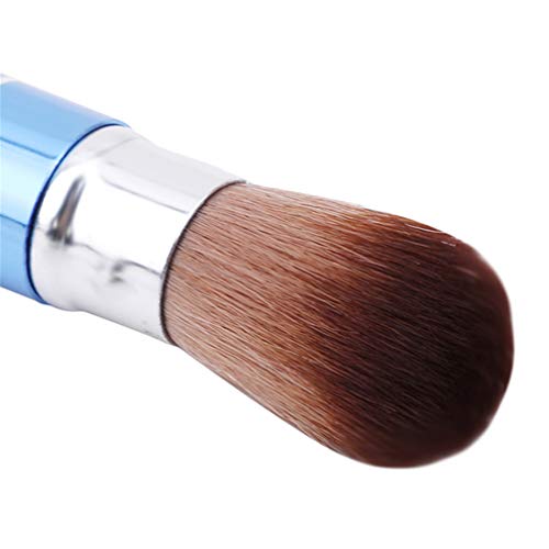 Yunzee Repacatable Powel Metal Metal Shell para Fundação Bush Center Beauty Tool com tampa, azul